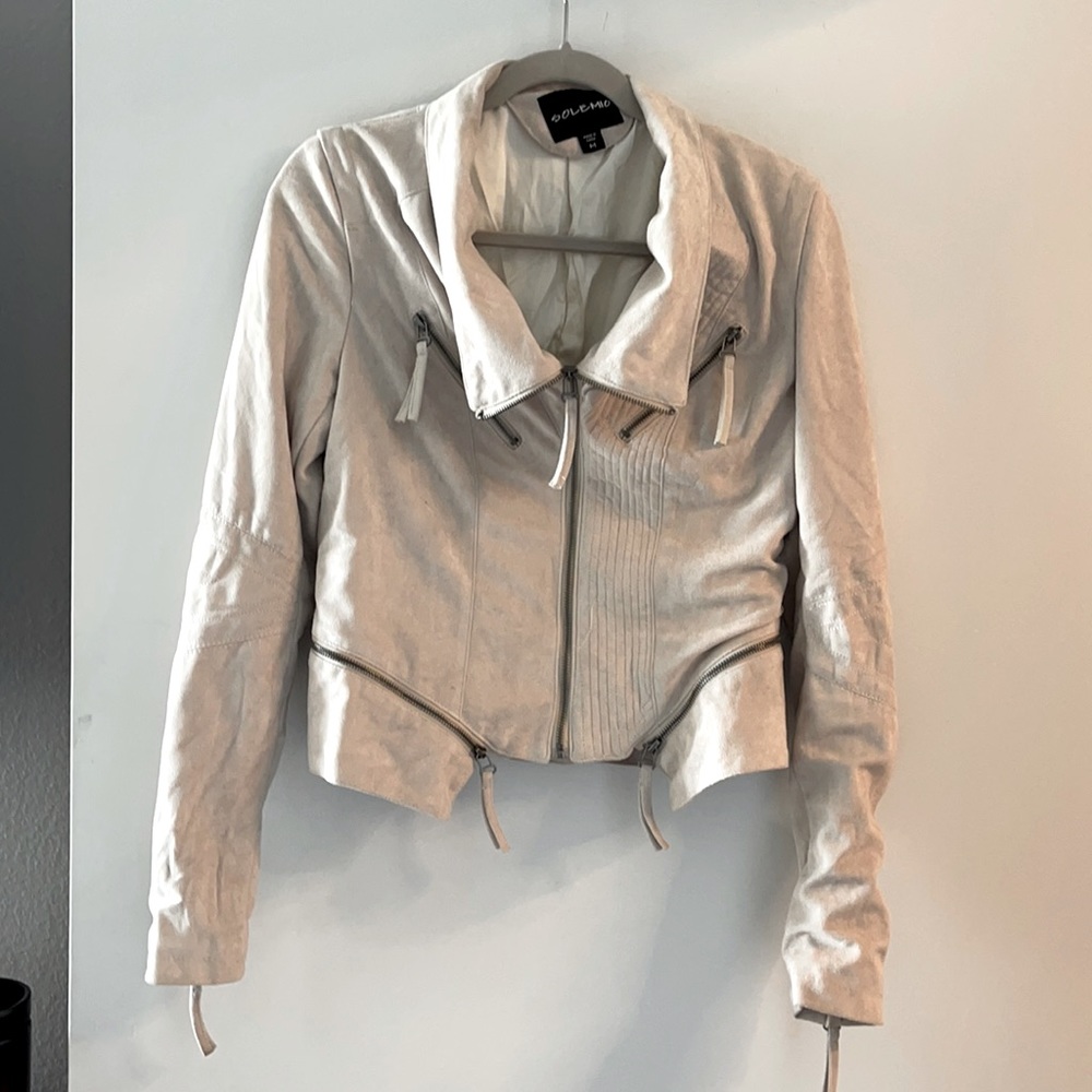 SUEDE JACKET TAN